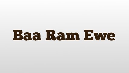 Baa Ram Ewe meaning and pronunciation