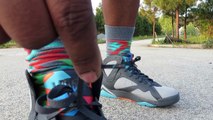 AIR JORDAN 7 BARCELONA DAYS/BOBCATS ON FEET ACTION!!!