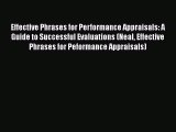 [PDF] Effective Phrases for Performance Appraisals: A Guide to Successful Evaluations (Neal