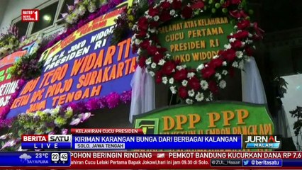 Cucu Pertama Jokowi Kebanjiran Karangan Bunga