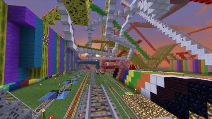 Minecraft La Montaña rusa 2ª PARTE ¡¡¡¡ IMPRESIONANTE Y ESPECTACULAR !!!! Roller Coaster