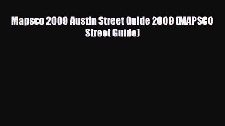Download Mapsco 2009 Austin Street Guide 2009 (MAPSCO Street Guide) Free Books