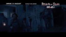 Attack on Titan 15s TV Spot Opens 13 Aug in Singapore