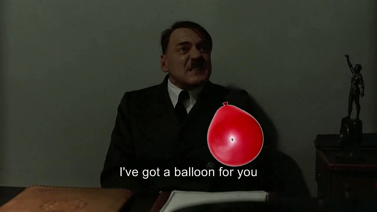 Hitler gets annoyed by Pennywise the clown (Hitler Parody)