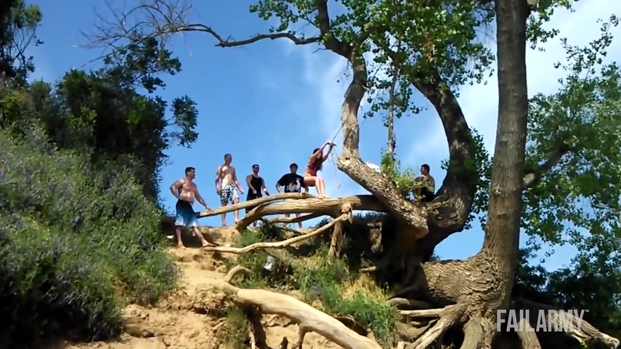 FailArmy    Swings and Slackline Tarzan Fails