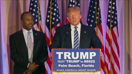 Excandidato Carson llama a votar por Donald Trump