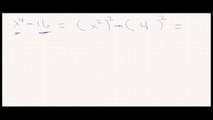 Factorización diferencia de cuadrados ejemplo 3