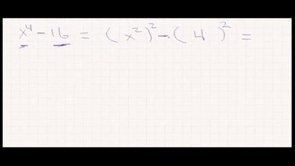 Factorización diferencia de cuadrados ejemplo 3