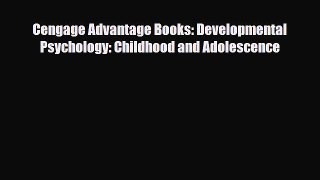 [PDF] Cengage Advantage Books: Developmental Psychology: Childhood and Adolescence [Download]
