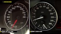 2011 Audi A4 2.0 TDI vs 2011 BMW 320d E90 Acceleration test