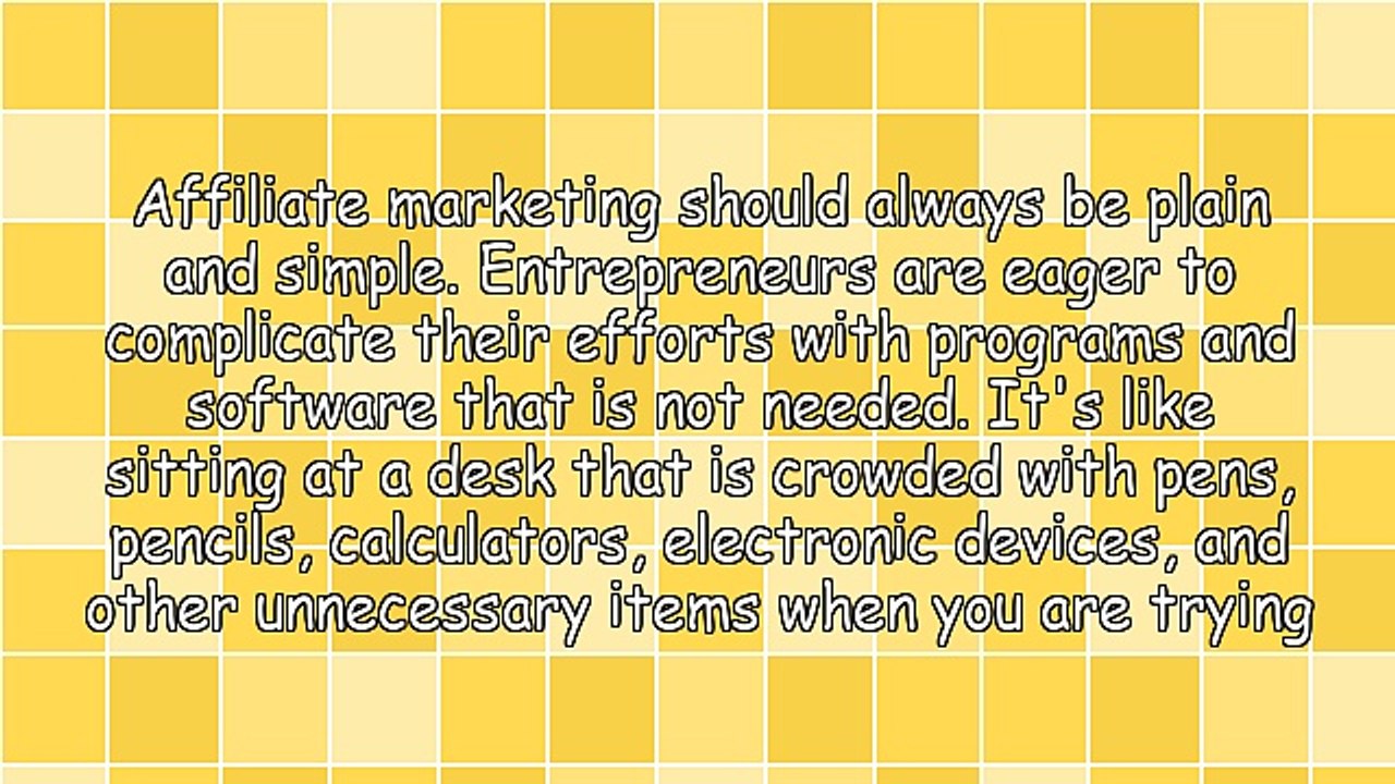 5 Reasons to Keep Your Affiliate Marketing Effort Plain and Simple