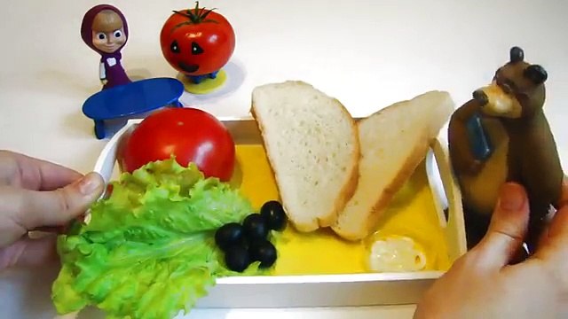 Маша и Медведь. Веселые рецепты №1. Божьи коровки из помидоров