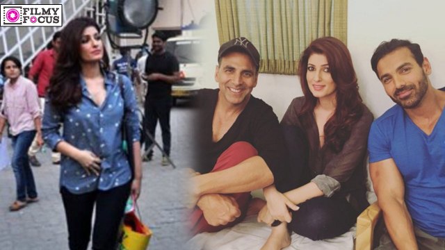 Akshay Kumar dropped by his wife Twinkle’s shooting location with a lunchbox in his hand.