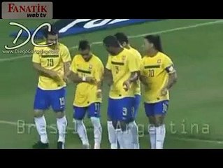 Neymar dribbles Brésil Argentine 2 0