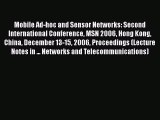 Read Mobile Ad-hoc and Sensor Networks: Second International Conference MSN 2006 Hong Kong