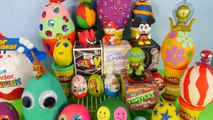 20 Play Doh Eggs Disney Planes Cars Mickey Mouse Vinylmation Simpsons MLP Toys Kinder Surp