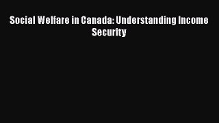 Download Social Welfare in Canada: Understanding Income Security PDF Free
