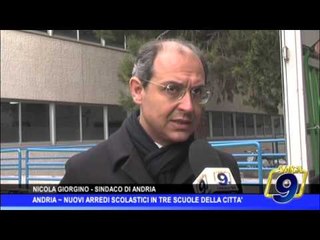 Andria | Arredi scolastici, la consegna in tre scuole. Spina: "conclusione di un iter"
