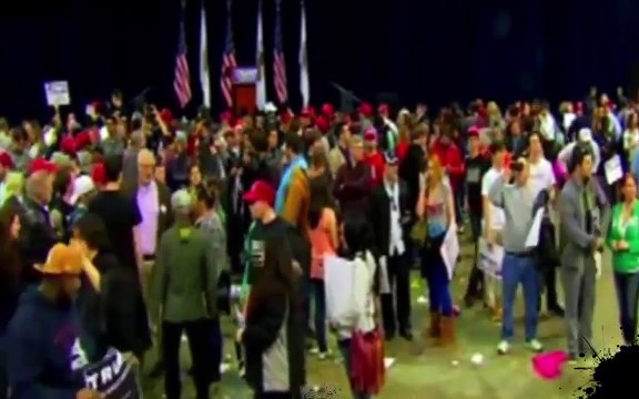 Trump Supporters fighting against Protesters at Chicago Rally