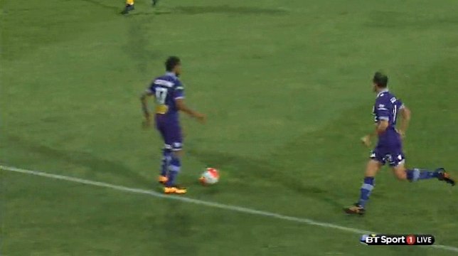 Castro D. (Penalty) Goal - Perth Glory 1 - 0 Central Coast Mariners - 12-03-2016