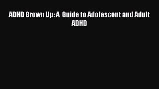 Download ADHD Grown Up: A  Guide to Adolescent and Adult ADHD Ebook Free