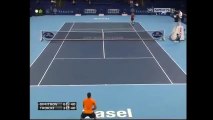 Totally amazing and funny tennis shot every player would love to play in a lifetime