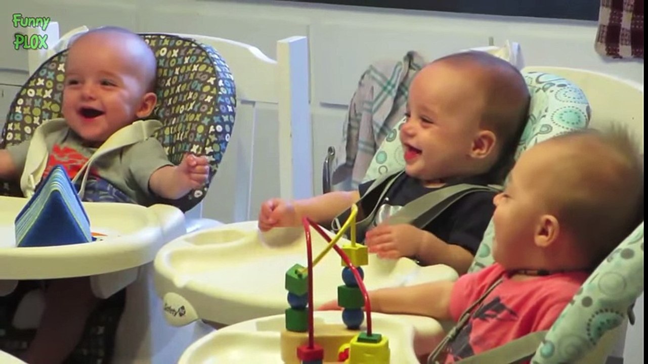 Funny Triplet Babies Laughing Compilation 2014
