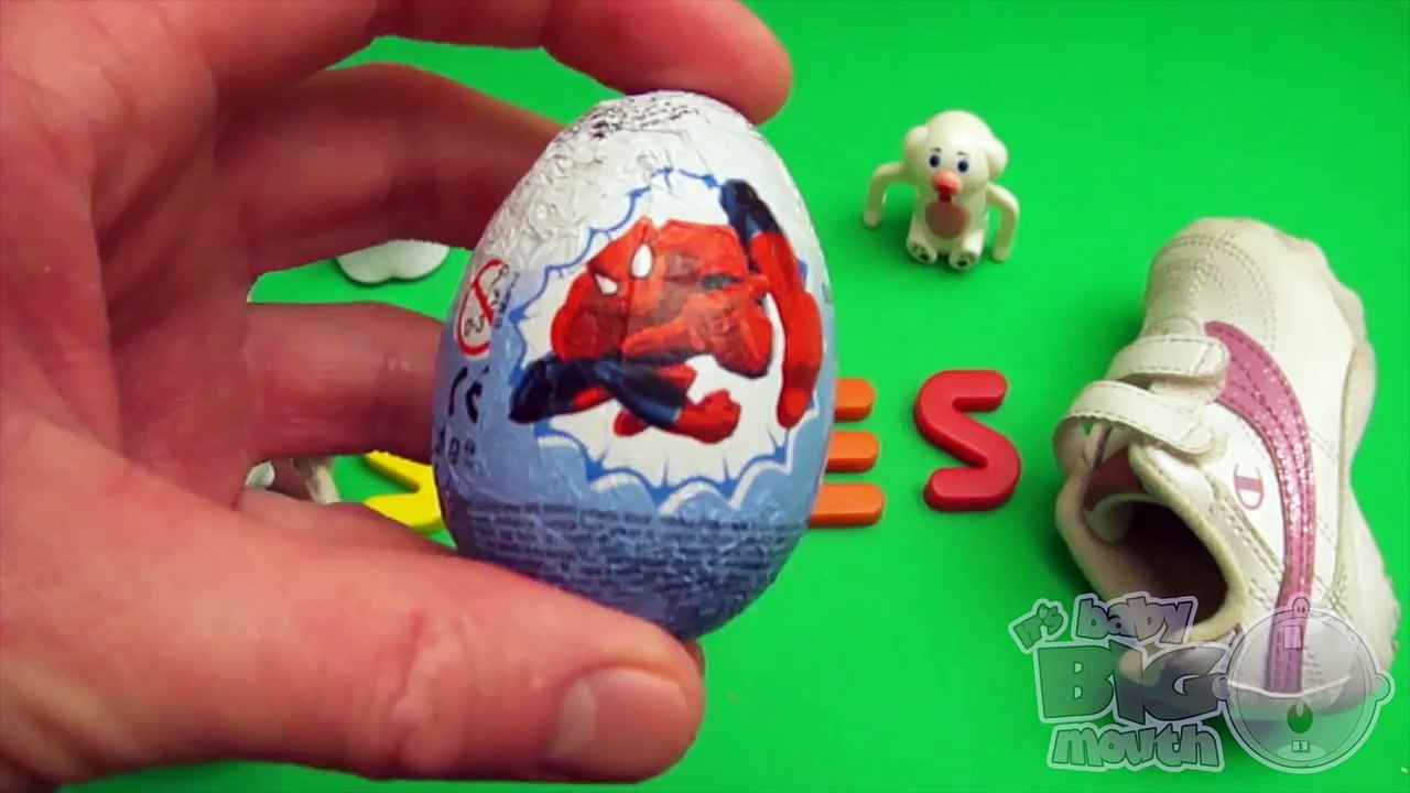 Spider-Man Surprise Egg Learn-A-Word! Getting Dressed! Lesson 4
