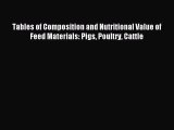 Read Tables of Composition and Nutritional Value of Feed Materials: Pigs Poultry Cattle PDF
