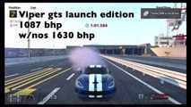 GT6 Drag Race :Viper gts launch edition 1630bhp vs Mercedes Sl65 AMG 1576bhp