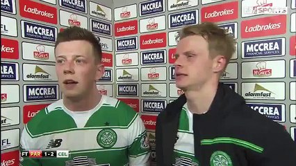 Celtic vs Partick Thistle 2-1 - Callum McGregor Post Match Interview - YouTube