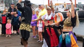 Belly Dancing in Lunenburg NS. with help from pirate Scabby Dan