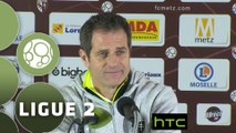 Conférence de presse FC Metz - AC Ajaccio (3-2) : Philippe  HINSCHBERGER (FCM) - Olivier PANTALONI (ACA) - 2015/2016