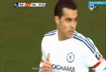 Pedro Rodriguez Fantastic CURVE SHOOT CHANCE Everton 0-0 Chelsea