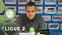 Conférence de presse AJ Auxerre - Chamois Niortais (1-1) : Jean-Luc VANNUCHI (AJA) -  (CNFC) - 2015/2016