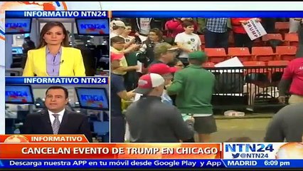 Cinco detenidos y dos policías heridos en altercado que impidió mitin de Trump