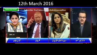 Live With Dr Shahid Masood 12th March 2016 - In night Edition