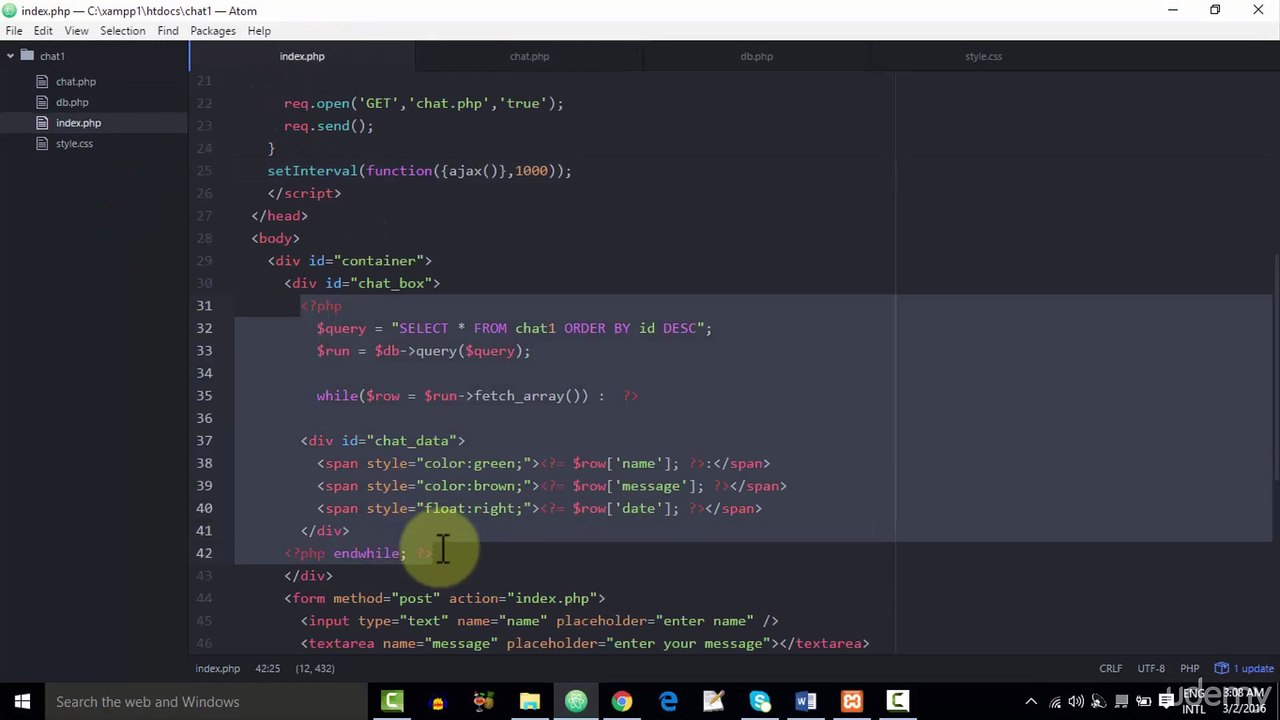 011 Using Ajax To Make Our Chat Box Real-Time