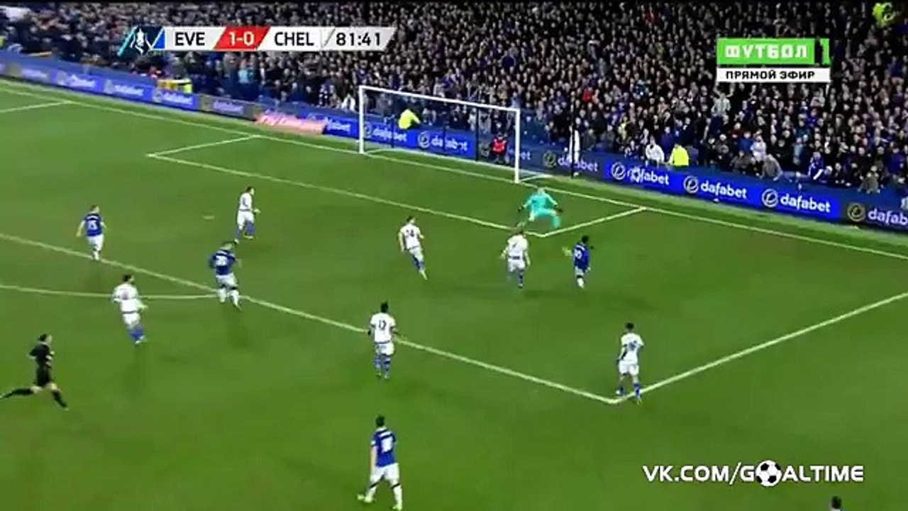 Romelu Lukaku Goal - Everton 2 - 0 Chelsea - 12/03/2016