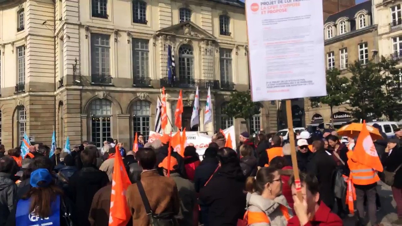 Loi El Khomri le rassemblement CFDT contesté à Rennes