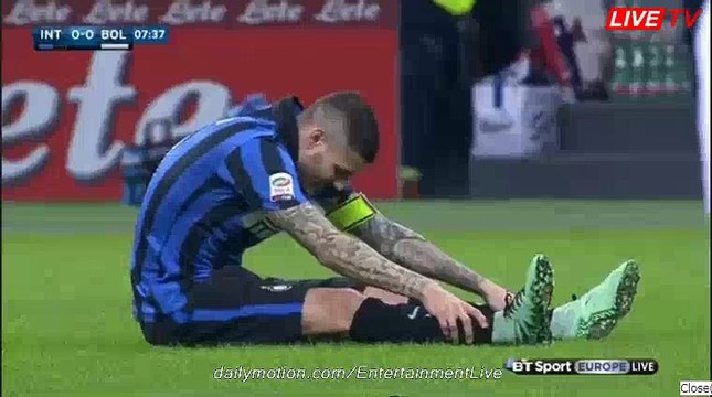 Mauro Icardi Gets INJURED & No Continue Game INTER 0-0 BOLOGNA SERIE A