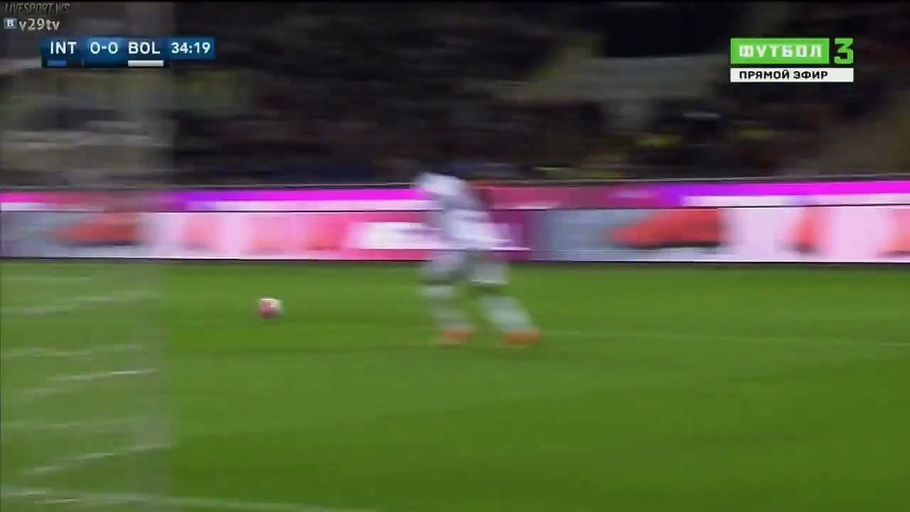 Adem Ljajic amazing Goal attempt Inter Milan v Bologna 12 03 2016