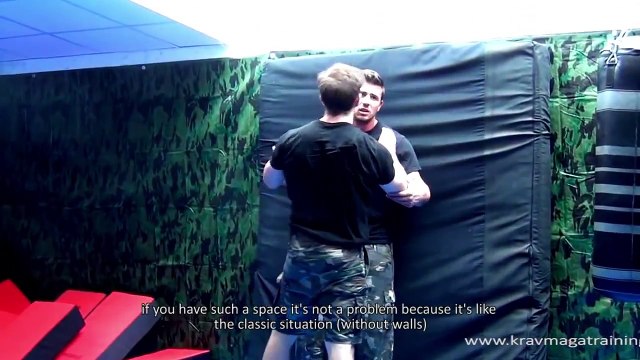 KRAV MAGA TRAINING • Choked against a wall