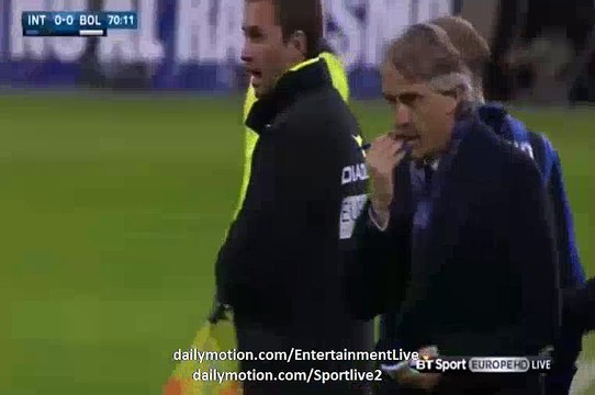 Adem Ljajic Gets INJURED INTER 0-0 BOLOGNA SERIE A