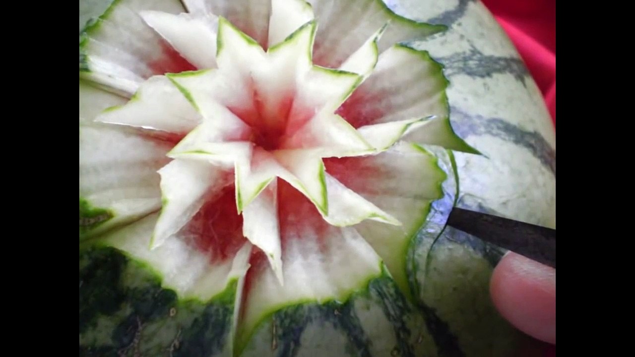 Lesson 3, Carving, การแกะสลักผลไม้, 水果雕刻, Ukiran buah, 果物のカービング, Khắc trái cây, naik ukiran, 조각 장미