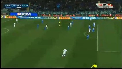 Fabio Quagliarella Goal Empoli 0 / 1 Sampdoria 12 03 2016