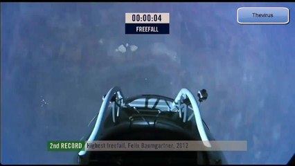 Der Sprung aus 39 Km | Felix Baumgartner | Free Fall | HD | Zeitraffer