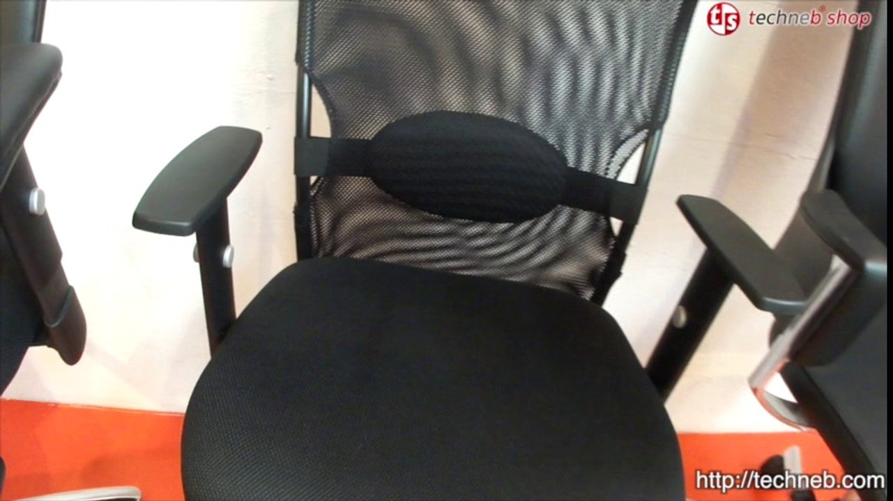 Fauteuil de bureau MODICA en tissu (noir)