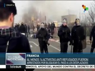Francia: activistas intentan frenar el paso de refugiados a Calais