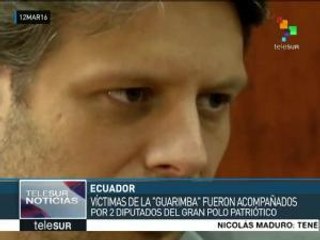 Víctimas de las Guarimbas visitan la Asamblea Nacional de Ecuador